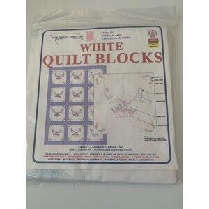 Quilt Squares Umbrella and Birds 606 Jack Dempsey to be embroidered  18",